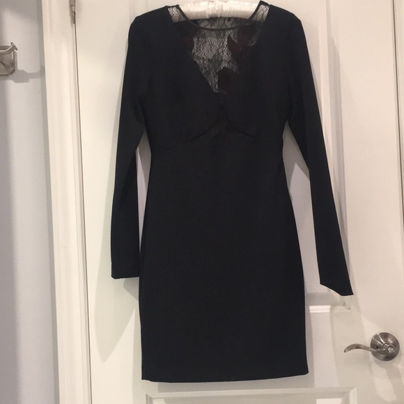 Marciano Black and Lace Bodycon Dress - Picture 1 of 10